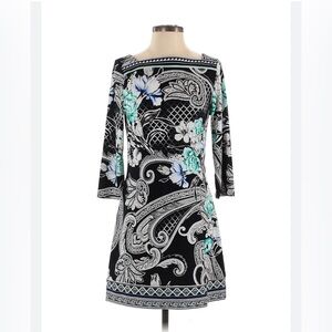 Square Neck White House Black Market 3/4 Sleeve Dress